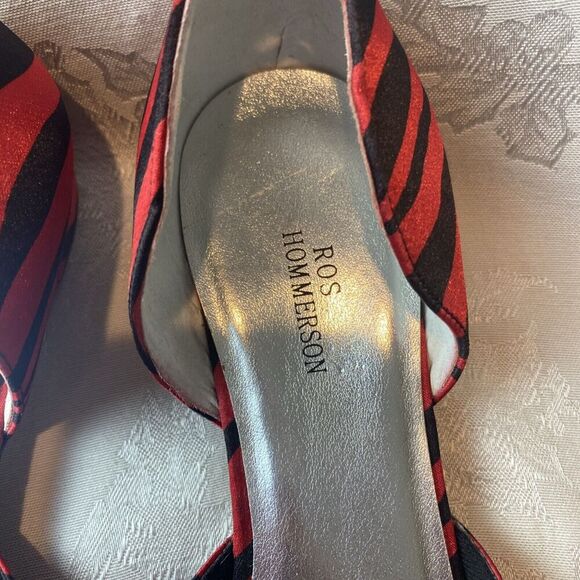 Ross Hommerson Monet Open Toe Zebra Print Dressy Flats Size 8.5 - Picture 2 of 10